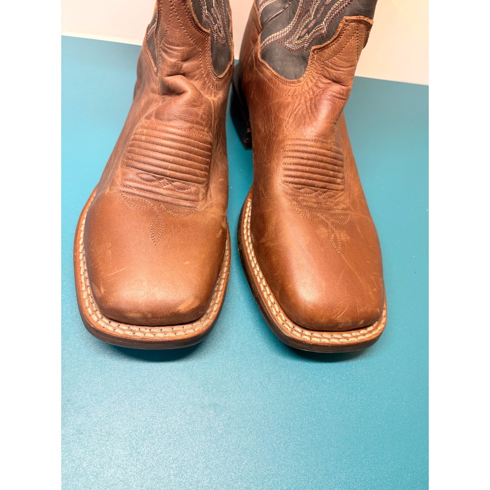 Dan Post Mens 8.5D Winslow Brown Black Leather Square Toe Cowboy Boots DP4556 - Picture 11 of 16